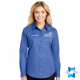 "EMBROIDERED BCHA LOGO" ULTRAMARINE LADIES LONG SLEEVE EASY CARE SHIRT