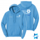 "BCHA - TURN TO BETTER HEALTHCARE" SCREEN PRINTED AQUATIC BLUE HOODIE