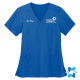 "BCHA LOGO" EMBROIDERED ROYAL BLUE LAIDES V-NECK SCRUB TOP