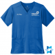 "BCHA LOGO" EMBROIDERED ROYAL BLUE MENS V-NECK SCRUB TOP