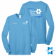 "BCHA - TURN TO BETTER HEALTHCARE" SCREEN PRINTED AQUATIC BLUE LONG SLEEVE T-SHIRT