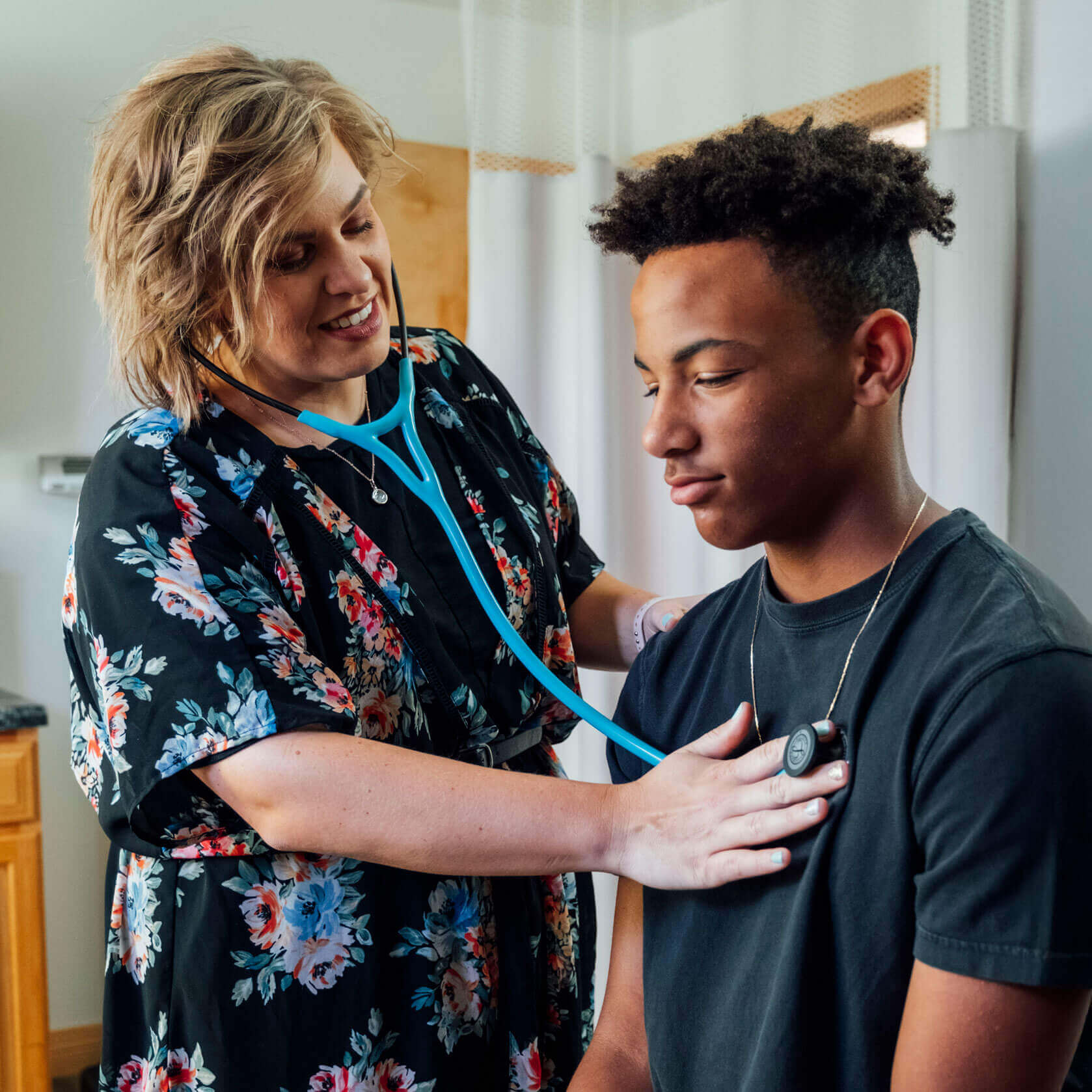 Patient at a well visit